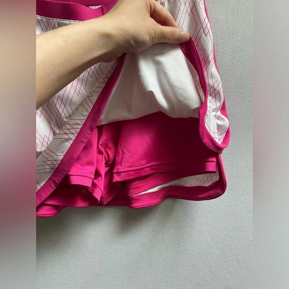 Nike Dri fit pink white skirt Sz M - Picture 5 of 8